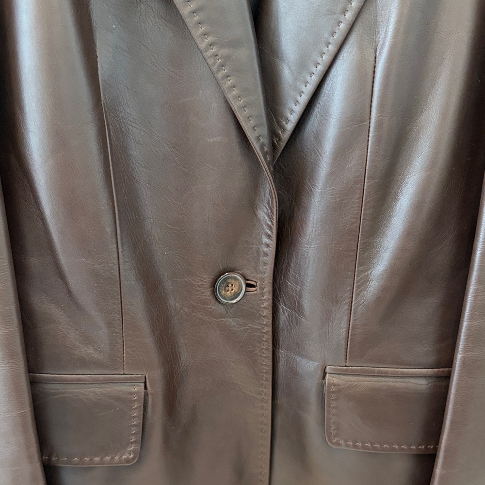 Vintage Gucci Dark Brown Leather Jacket, Tom Ford Era - Picture 4 of 11